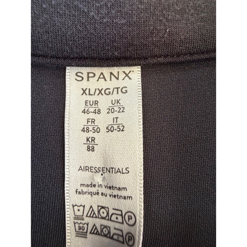 Spanx AirEssentials Half Zip Pullover Very Black XL Sweatshirt 50226R - Picture 4 of 8